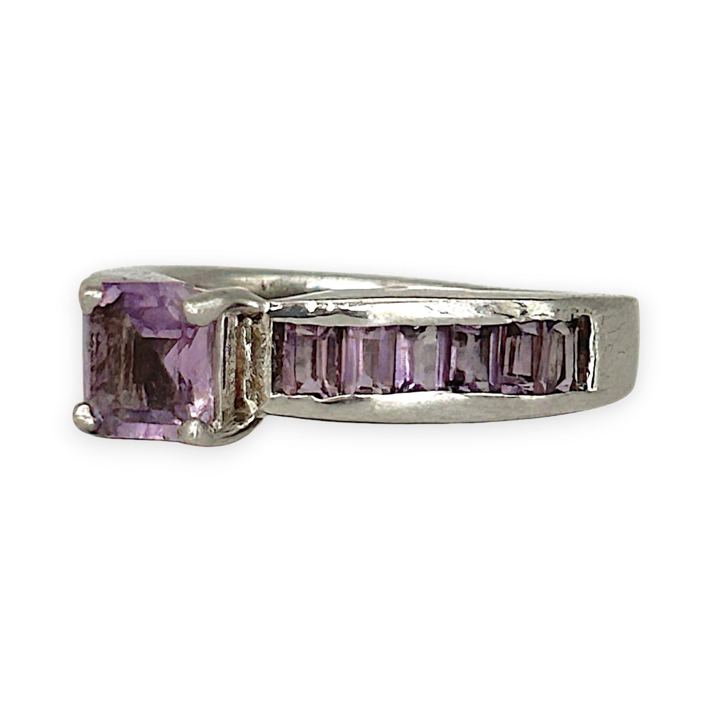 SILVER DEAL | Sterling SilverViolet Prism Amethyst Rings Size O