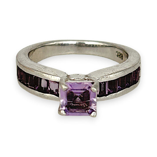 SILVER DEAL | Sterling SilverViolet Prism Amethyst Rings Size O
