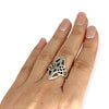 SILVER DEAL | Sterling Silver Wired Marquise Ring