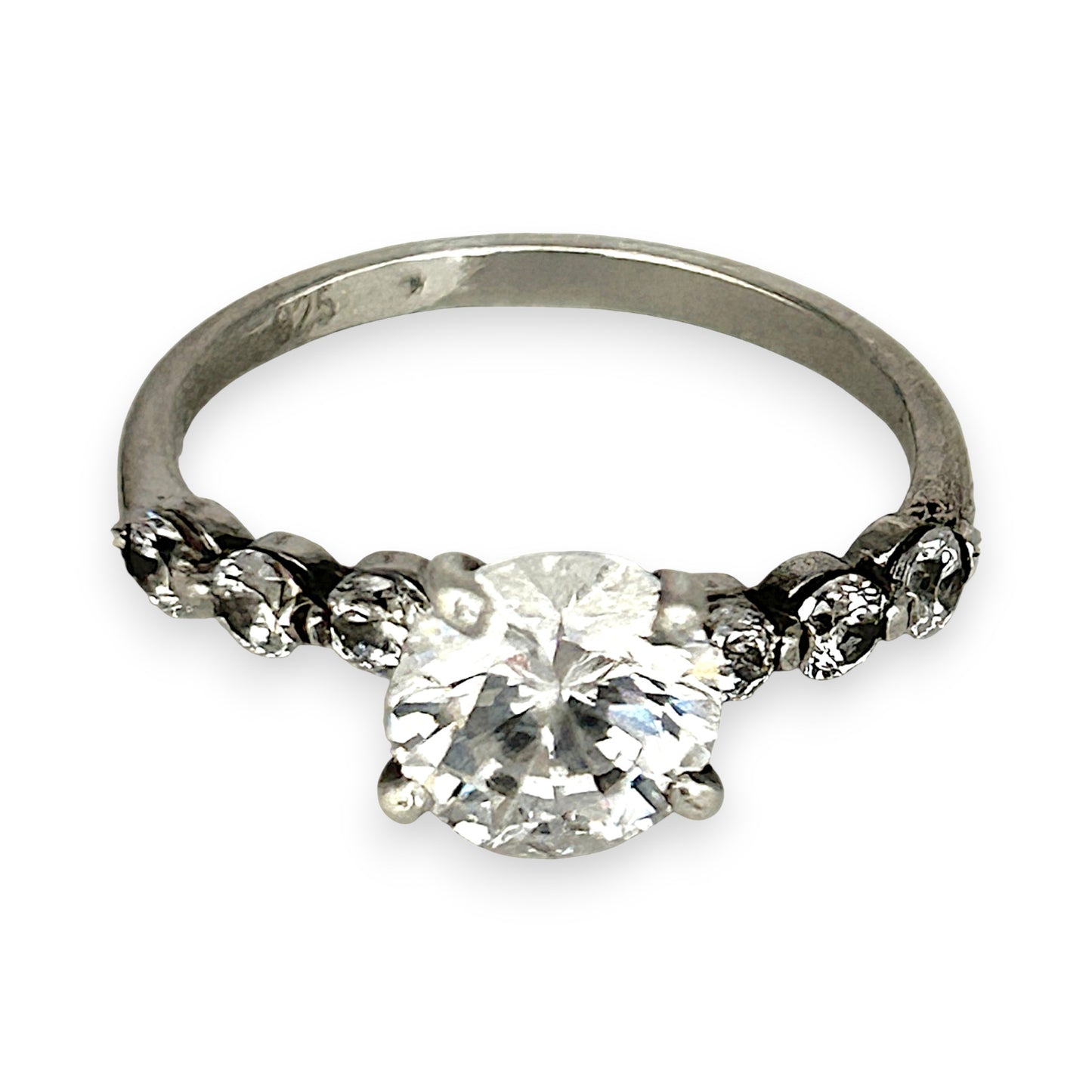 SILVER DEAL | Sterling Silver Sparkline Ring Size L