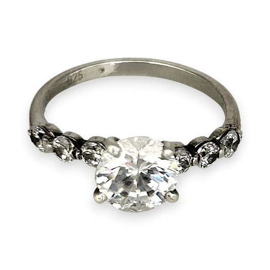 SILVER DEAL | Sterling Silver Sparkline Ring Size L