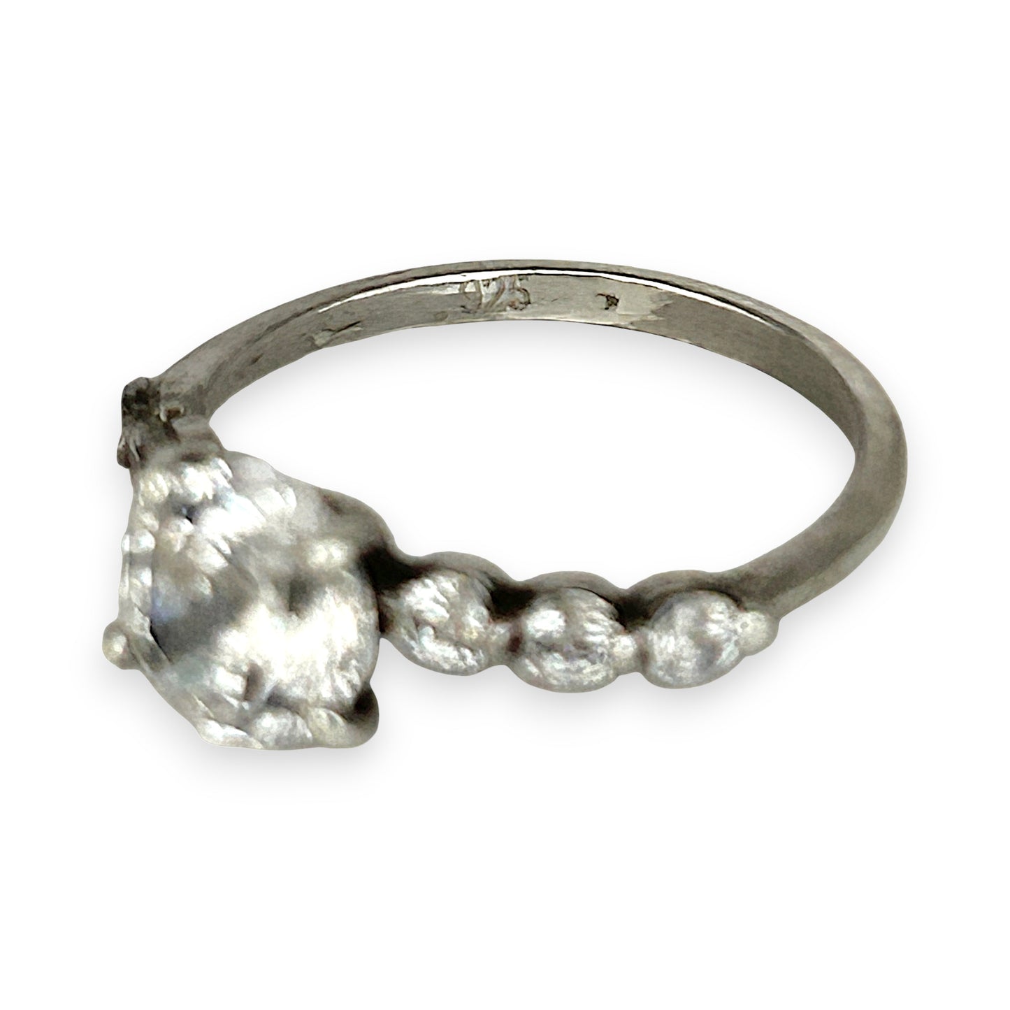 SILVER DEAL | Sterling Silver Sparkline Ring Size L