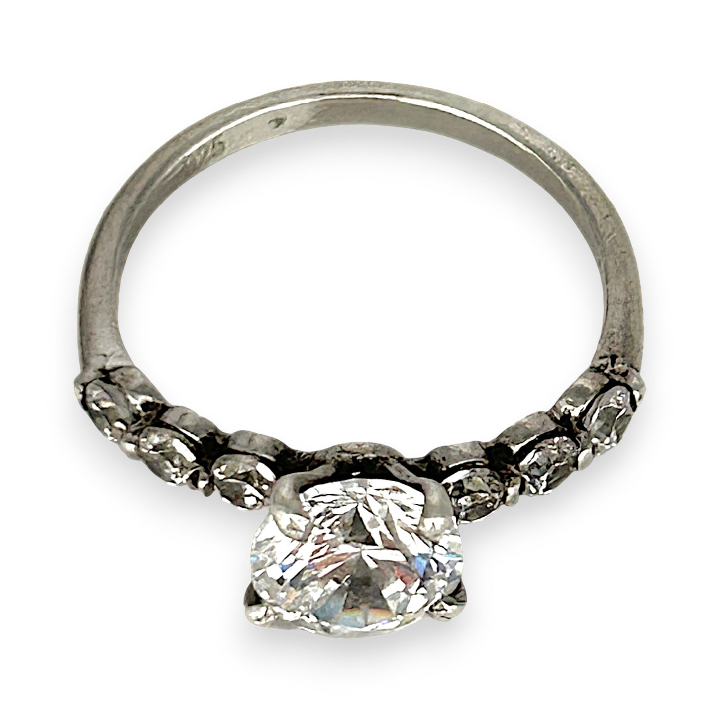 SILVER DEAL | Sterling Silver Sparkline Ring Size L