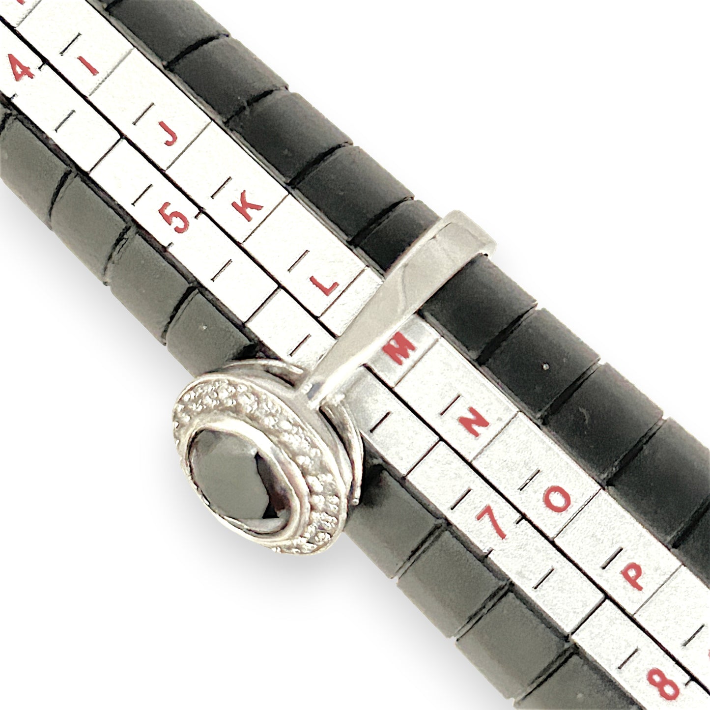 SILVER DEAL | Sterling Silver Midnight Halo Ring Size M