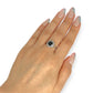 SILVER DEAL | Sterling Silver Midnight Halo Ring Size M