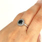 SILVER DEAL | Sterling Silver Midnight Halo Ring Size M