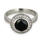 SILVER DEAL | Sterling Silver Midnight Halo Ring Size M