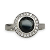 SILVER DEAL | Sterling Silver Midnight Halo Ring Size M