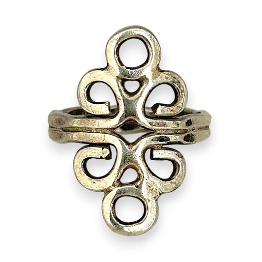 SILVER DEAL | Sterling Silver Tāwhiri Twist Rings Size N 1/2