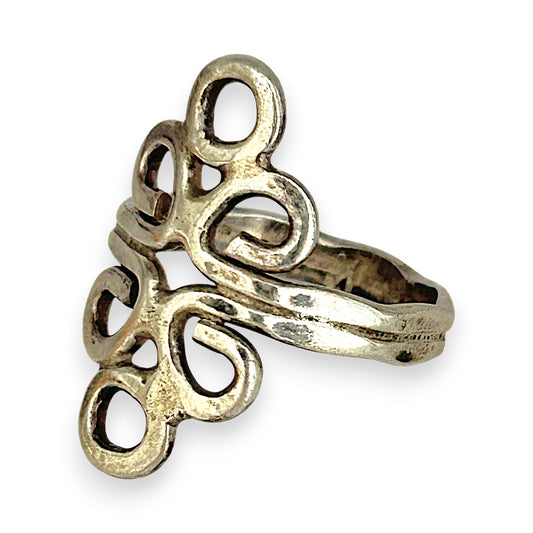 SILVER DEAL | Sterling Silver Tāwhiri Twist Rings Size N 1/2