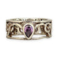 SILVER DEAL | Sterling Silver Teardrop Amethyst Ring Size P