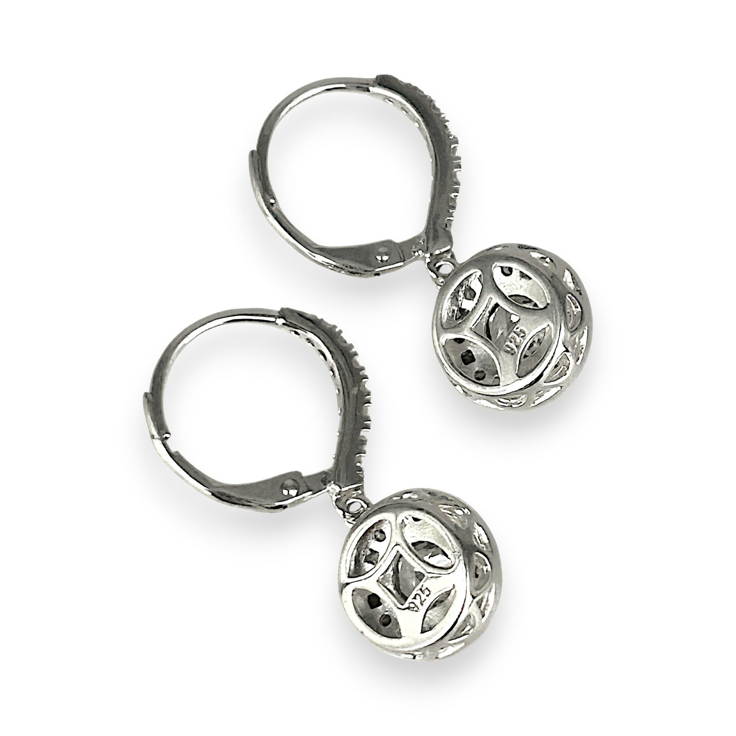 SILVER DEAL | Sterling Silver Halo Grace Drop Earrings - Refurbished