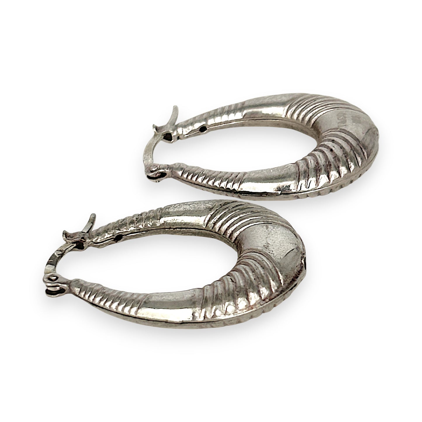 SILVER DEAL | Sterling Silver Ripple Hoop Earrings