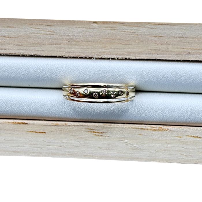 Timeless 9ct Gold Flush Set Diamond Band