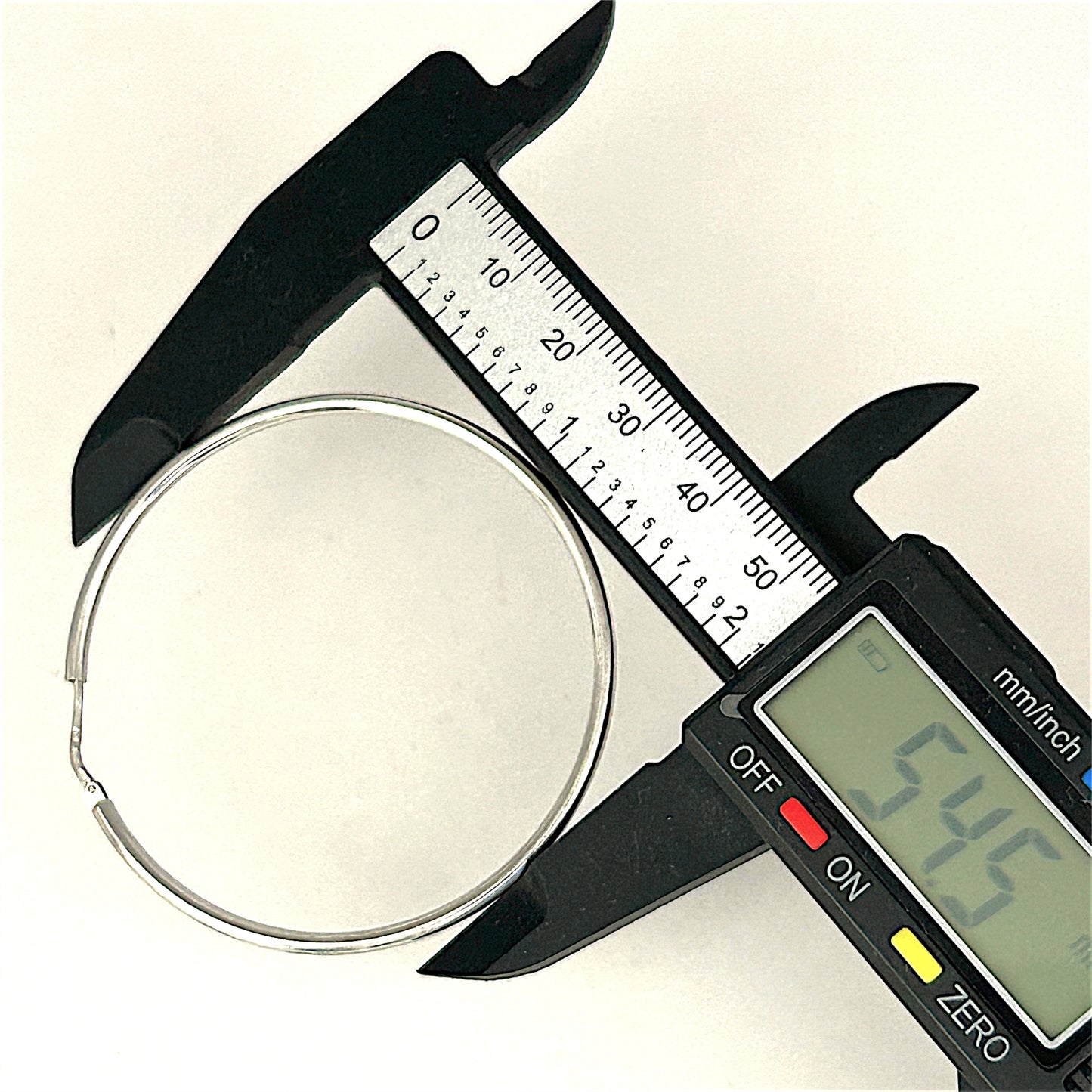 SILVER DEAL | Sterling Silver Moonline Hoop Earrings 54.5mm