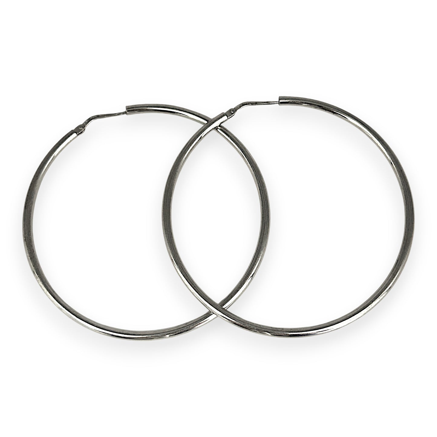 SILVER DEAL | Sterling Silver Moonline Hoop Earrings 54.5mm
