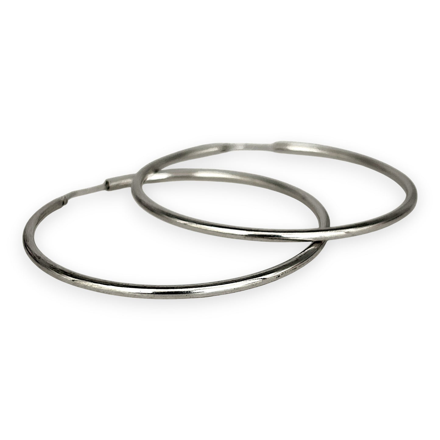 SILVER DEAL | Sterling Silver Moonline Hoop Earrings 54.5mm