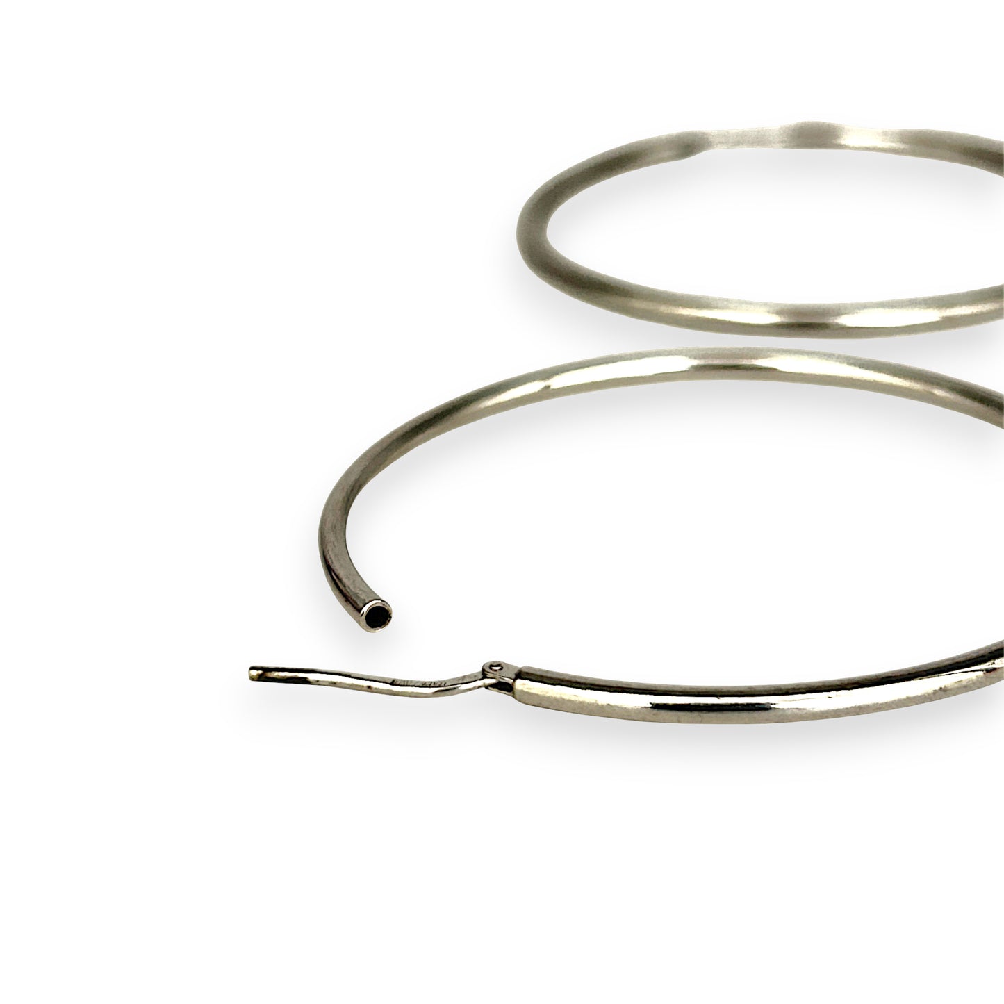SILVER DEAL | Sterling Silver Moonline Hoop Earrings 54.5mm