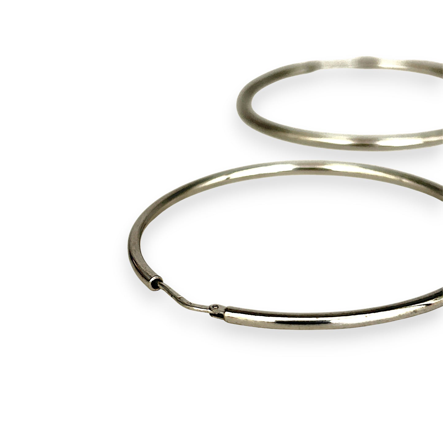 SILVER DEAL | Sterling Silver Moonline Hoop Earrings 54.5mm