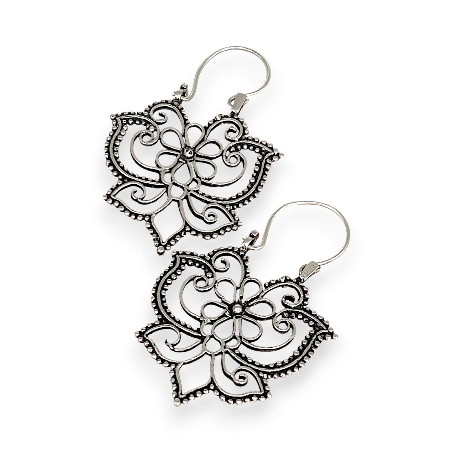 SILVER DEAL | Sterling Silver PetalLace Silver Drops Earrings