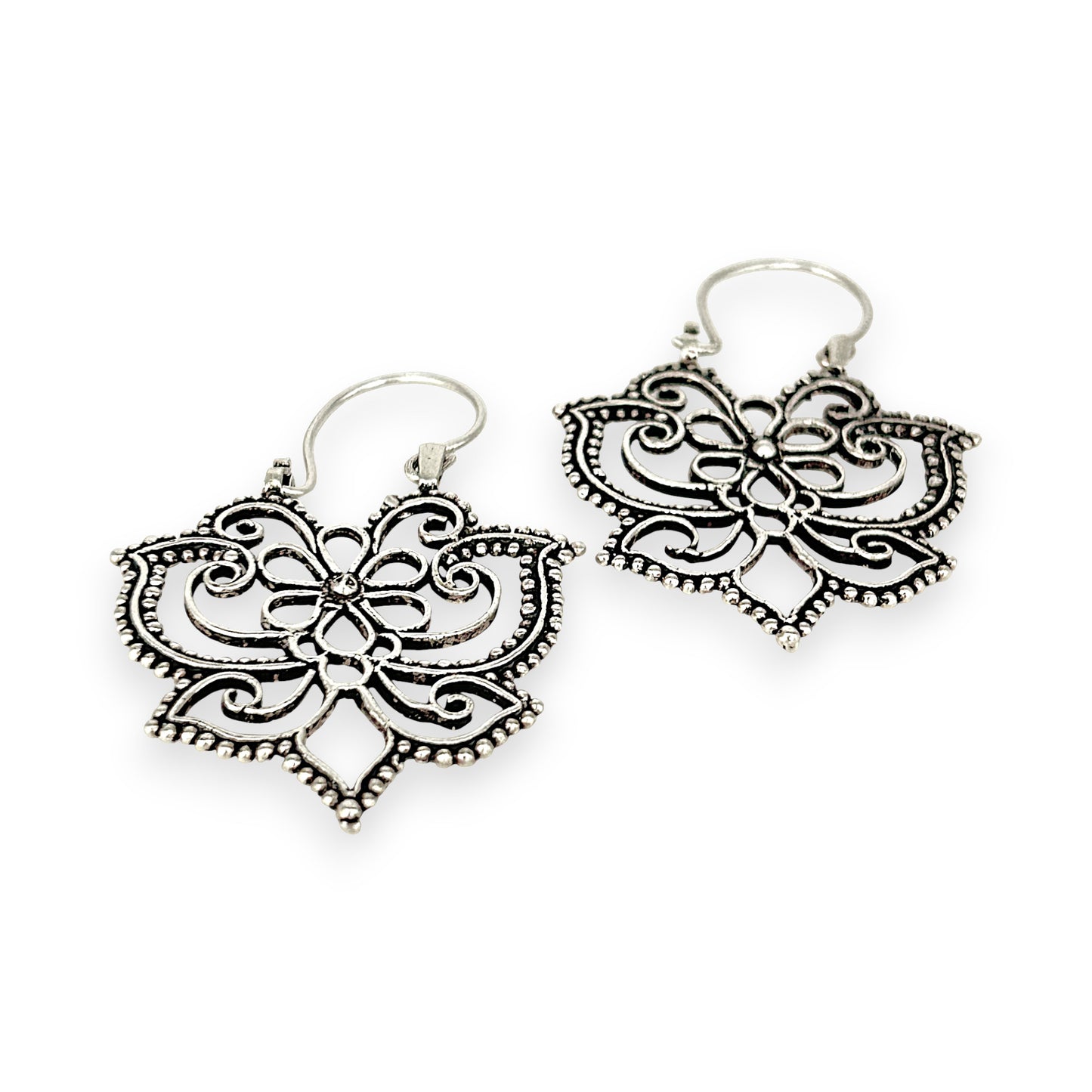 SILVER DEAL | Sterling Silver PetalLace Silver Drops Earrings