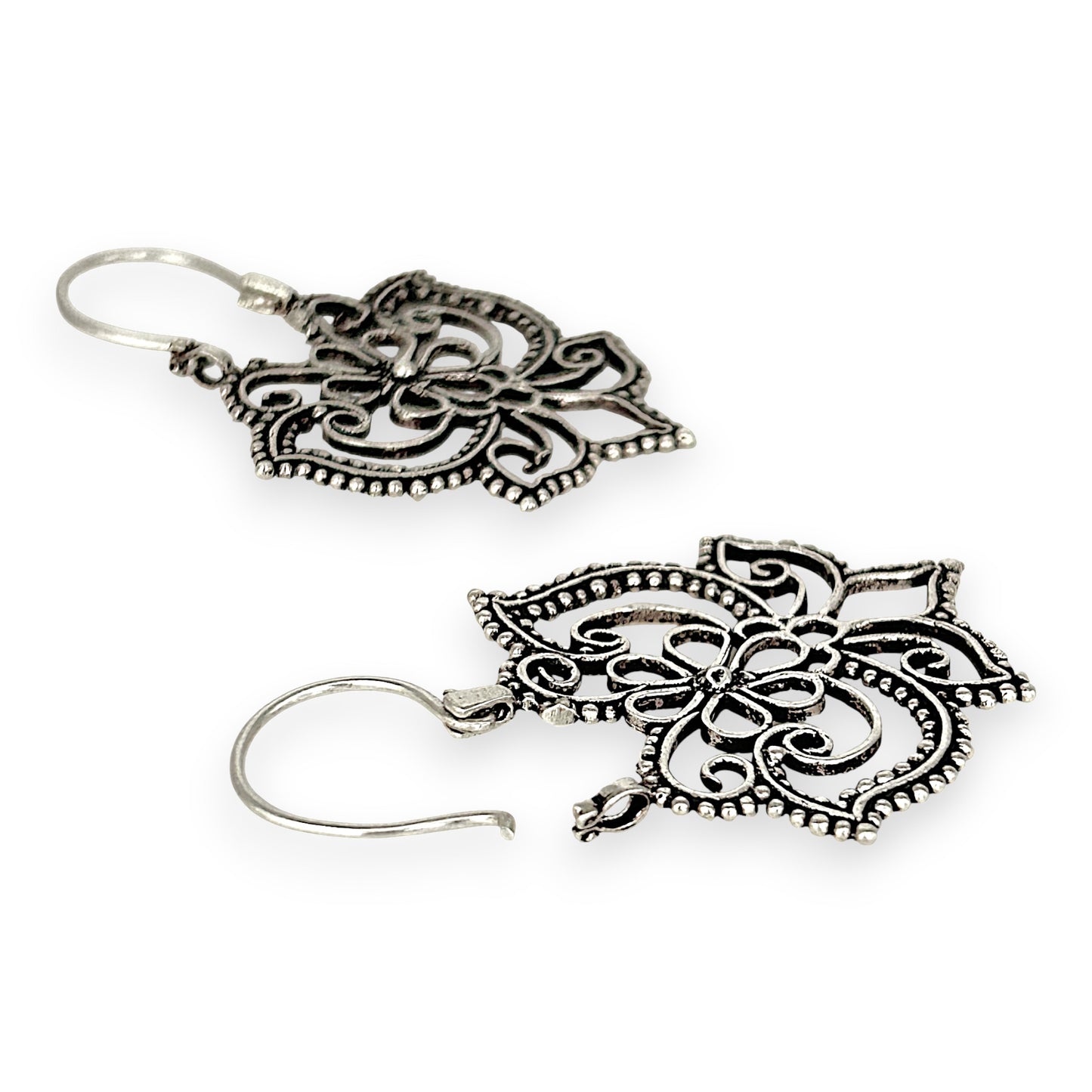 SILVER DEAL | Sterling Silver PetalLace Silver Drops Earrings