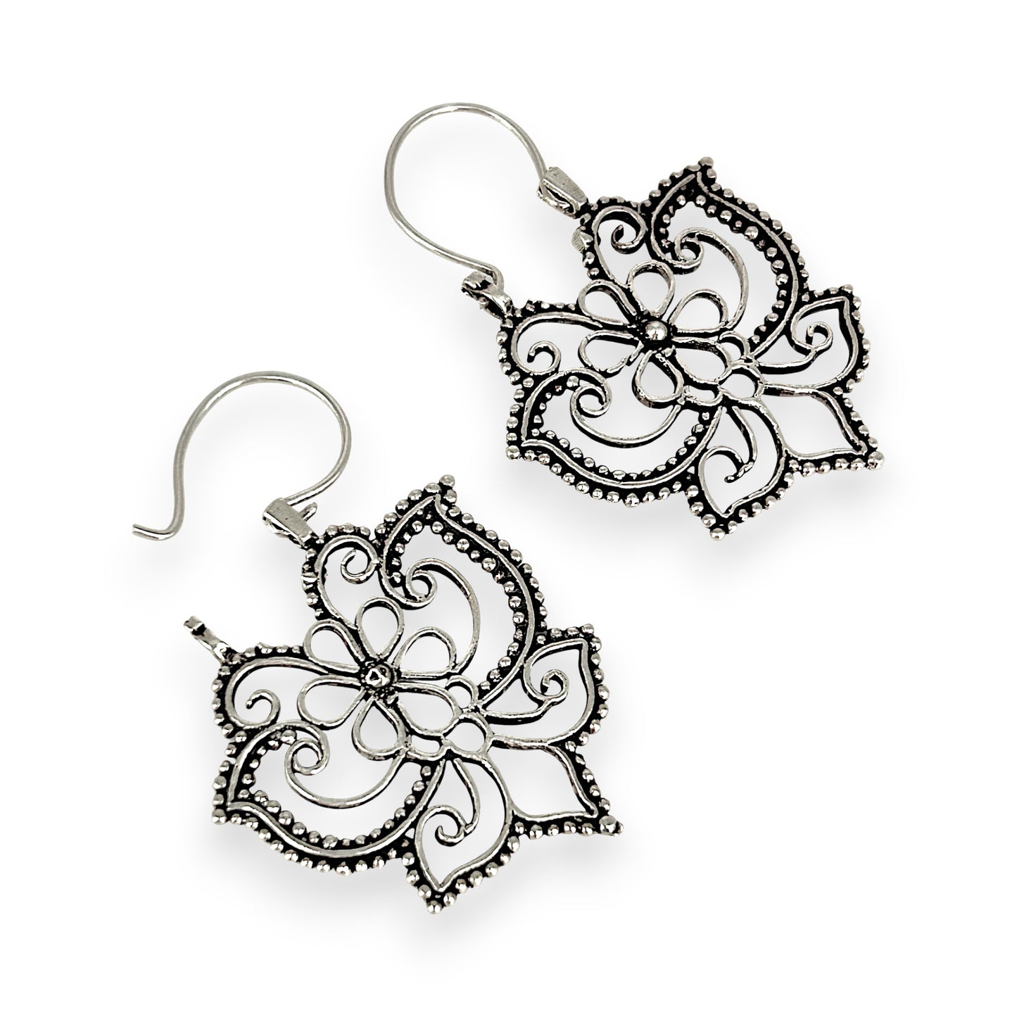 SILVER DEAL | Sterling Silver PetalLace Silver Drops Earrings
