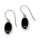 SILVER DEAL | Sterling Silver Midnight Oval Dangle Earrings