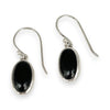 SILVER DEAL | Sterling Silver Midnight Oval Dangle Earrings