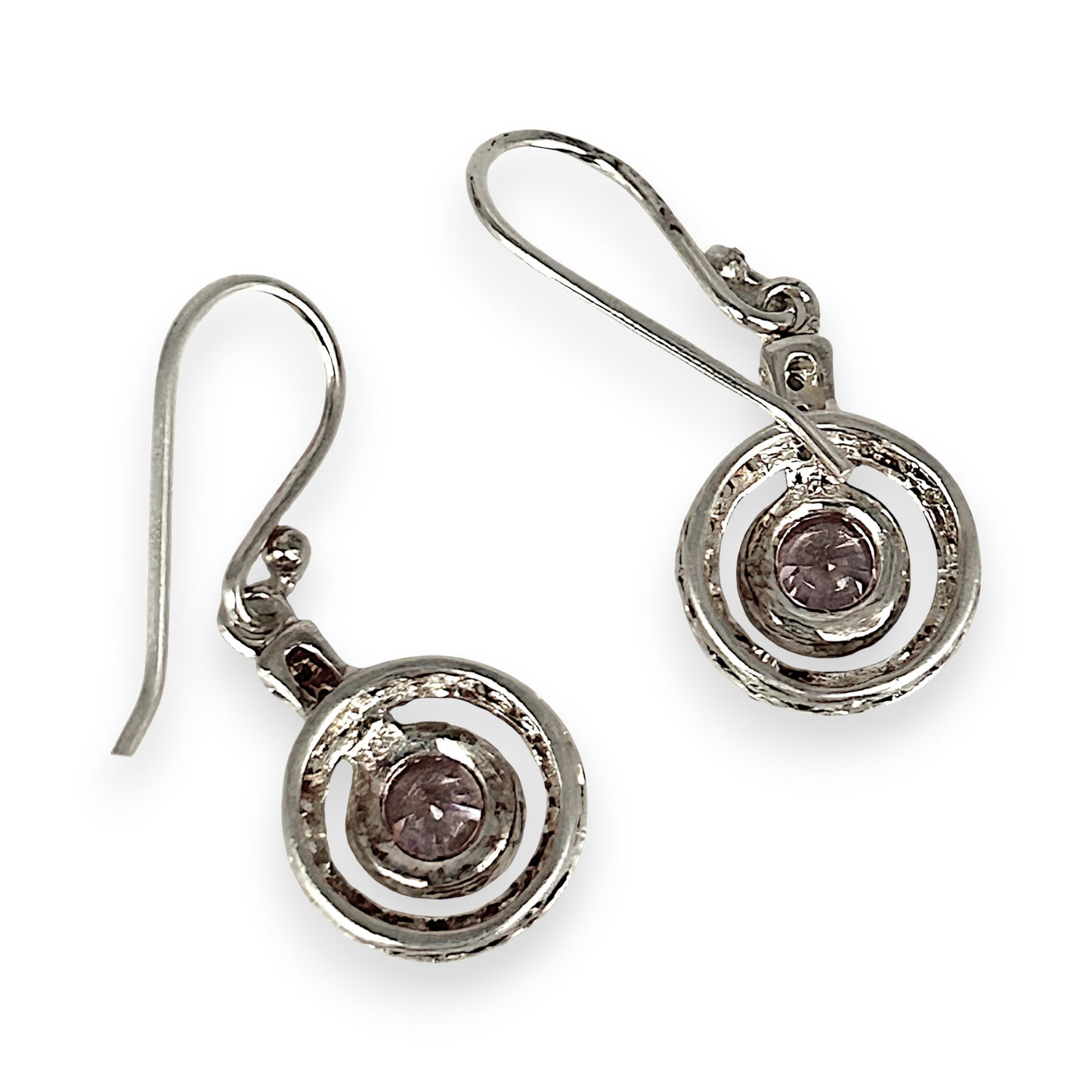 SILVER DEAL | Sterling Silver RoséHalo Silver Dangle Earrings