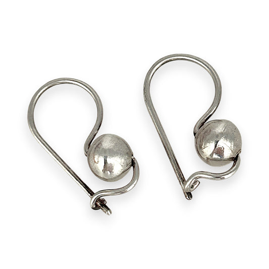 SILVER DEAL | Sterling Silver Minimalist Bead Hooks Earrings