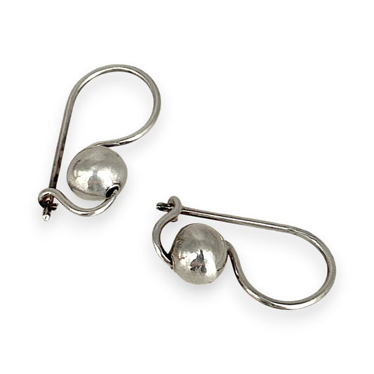 SILVER DEAL | Sterling Silver Minimalist Bead Hooks Earrings