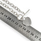 SILVER DEAL | Sterling Silver Oval Link 44cm Necklace with Heart Tag & Toggle Clasp