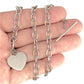 SILVER DEAL | Sterling Silver Oval Link 44cm Necklace with Heart Tag & Toggle Clasp