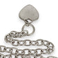 SILVER DEAL | Sterling Silver Oval Link 44cm Necklace with Heart Tag & Toggle Clasp