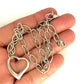 SILVER DEAL | Sterling Silver Asymmetrical Heart Pendant Necklace 42cm