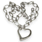 SILVER DEAL | Sterling Silver Asymmetrical Heart Pendant Necklace 42cm