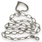 SILVER DEAL | Sterling Silver Asymmetrical Heart Pendant Necklace 42cm