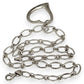 SILVER DEAL | Sterling Silver Asymmetrical Heart Pendant Necklace 42cm