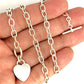 SILVER DEAL | Sterling Silver Solid Heart Toggle Necklace 42cm
