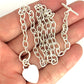 SILVER DEAL | Sterling Silver Solid Heart Toggle Necklace 42cm
