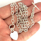 SILVER DEAL | Sterling Silver Solid Heart Toggle Necklace 42cm