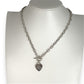 SILVER DEAL | Sterling Silver Solid Heart Toggle Necklace 42cm