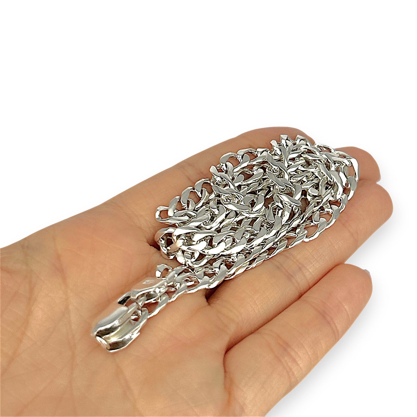 SILVER DEAL | Sterling Silver Refurbished Lustra Flat Curb Chain 59cm