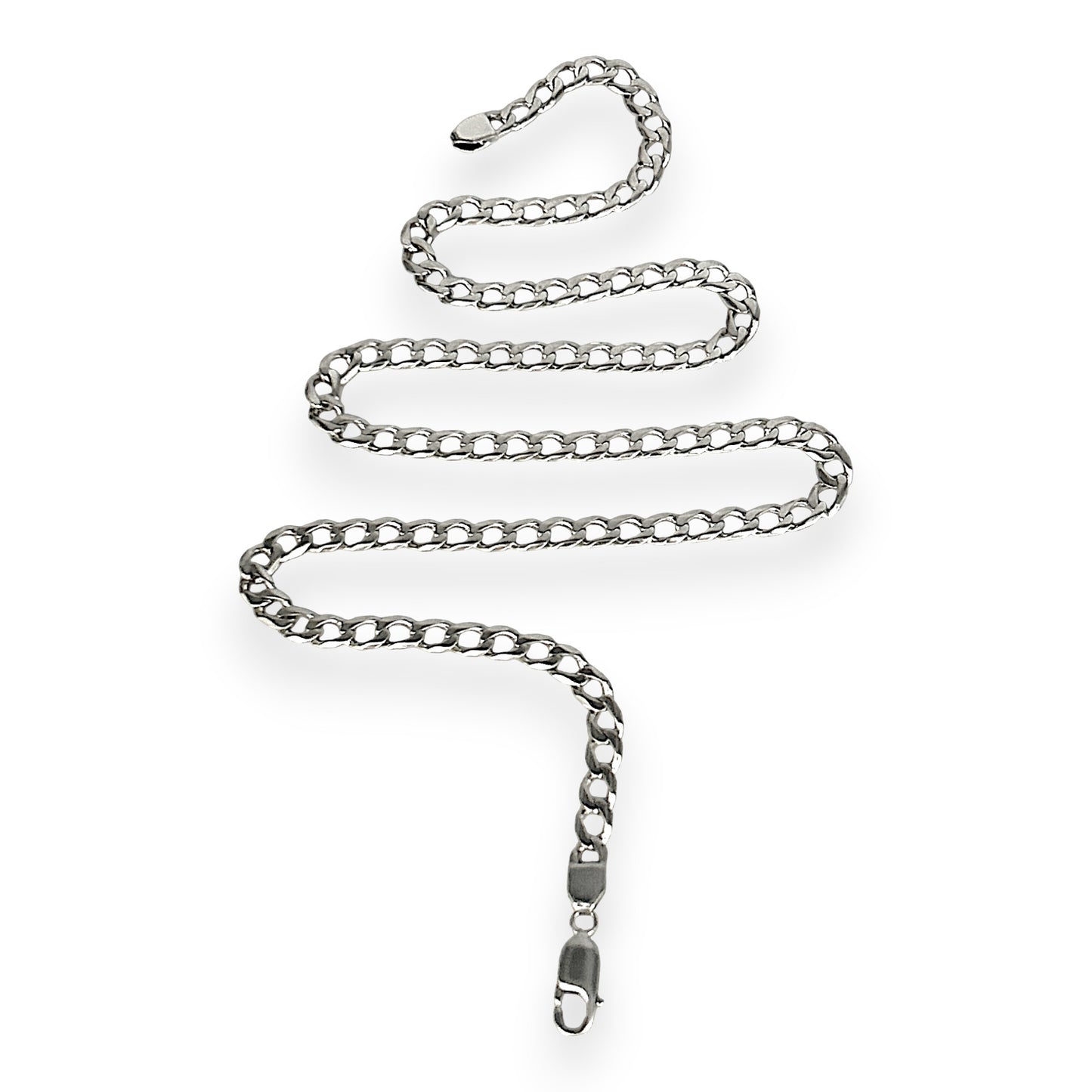 SILVER DEAL | Sterling Silver Refurbished Lustra Flat Curb Chain 59cm