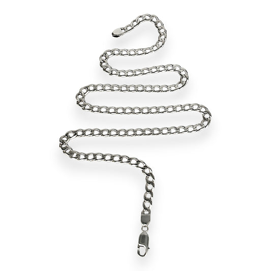 SILVER DEAL | Sterling Silver Refurbished Lustra Flat Curb Chain 59cm