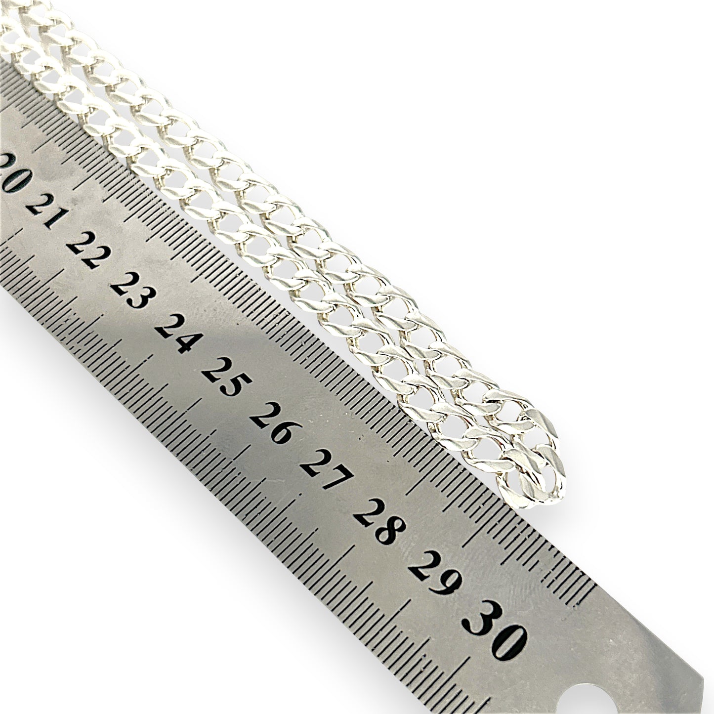 SILVER DEAL | Sterling Silver Refurbished Lustra Flat Curb Chain 59cm