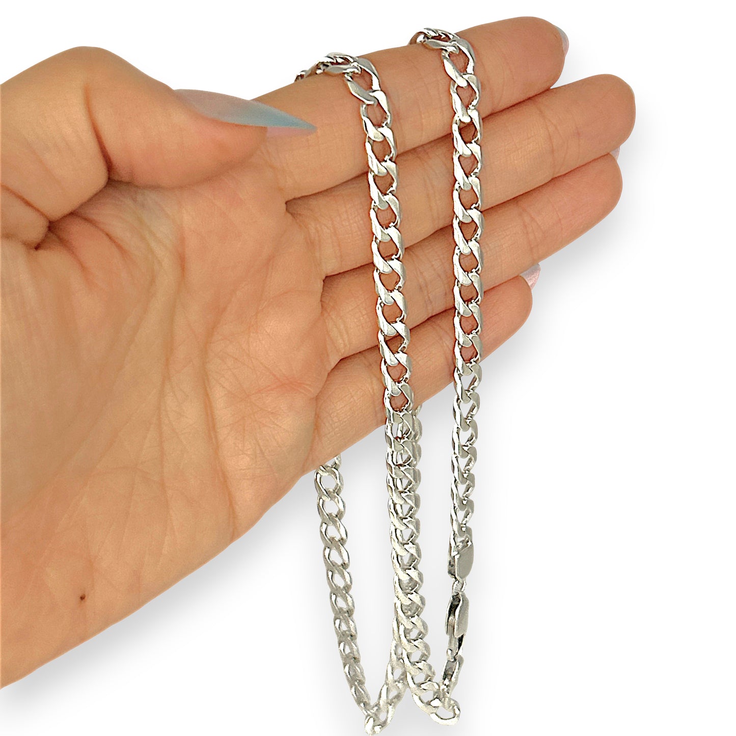 SILVER DEAL | Sterling Silver Refurbished Lustra Flat Curb Chain 59cm