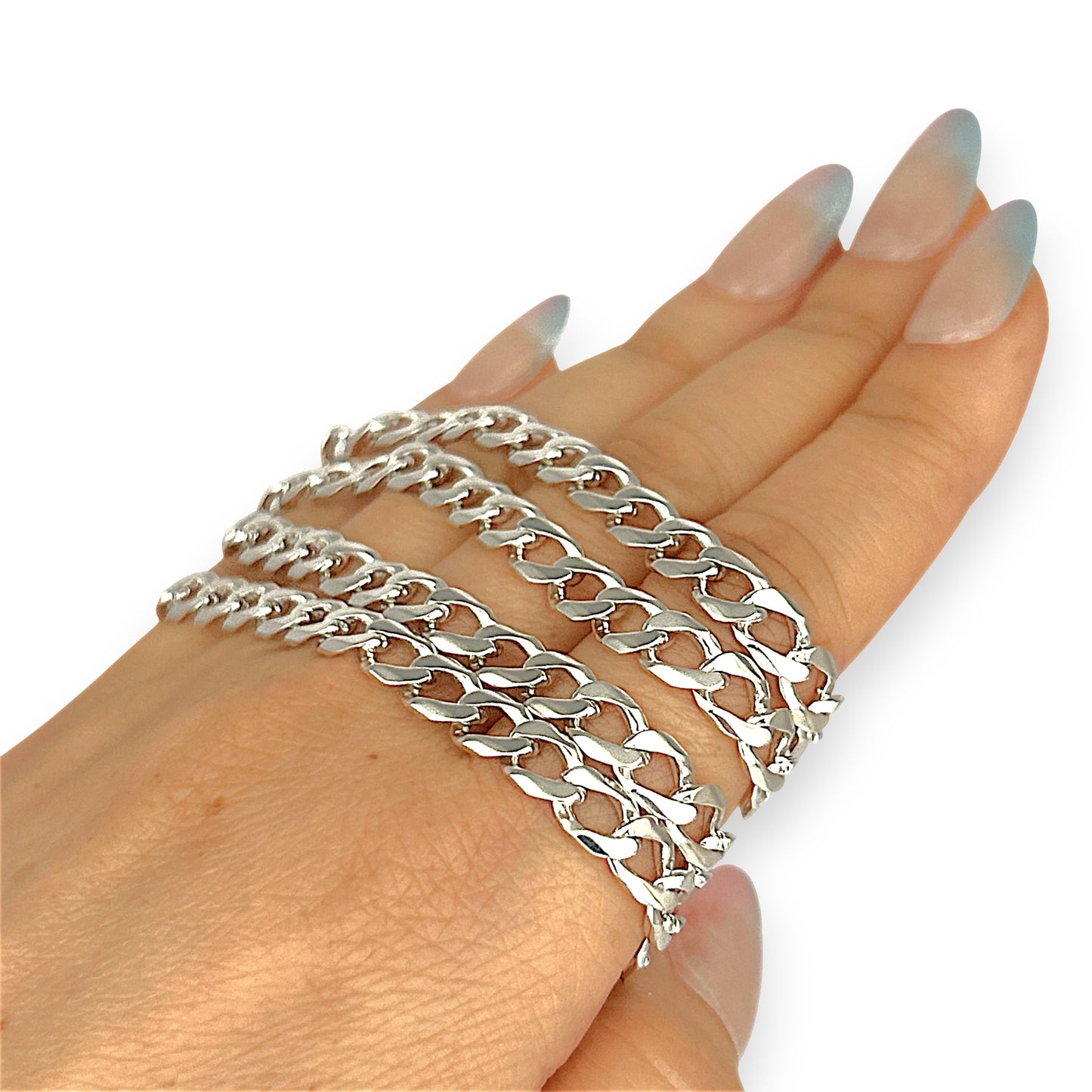 SILVER DEAL | Sterling Silver Refurbished Lustra Flat Curb Chain 59cm