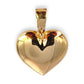 9ct Gold Rounded Large Heart Pendant. R # 672